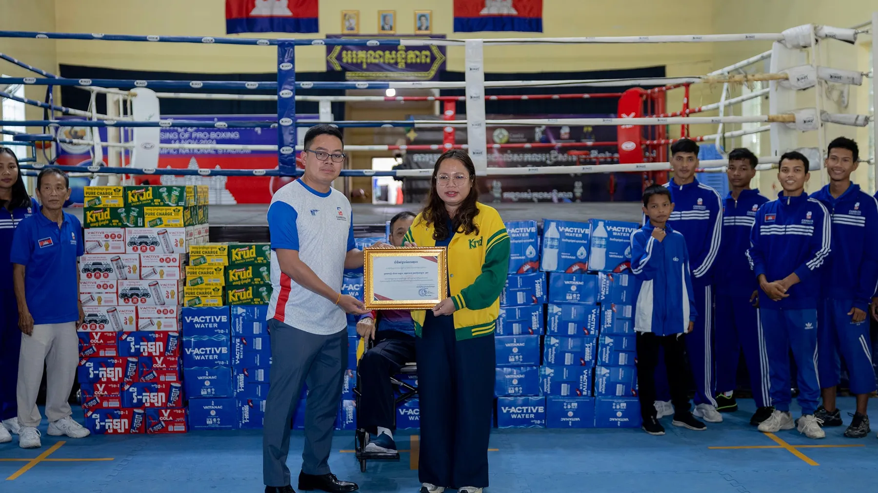 ក្រុមហ៊ុនវឌ្ឍនៈបន្តចូលរួមជាមួយសហព័ន្ធប្រដាល់សកលកម្ពុជាដើម្បីជួយដល់វីរៈកងទ័ពនិងជនភៀសសឹក