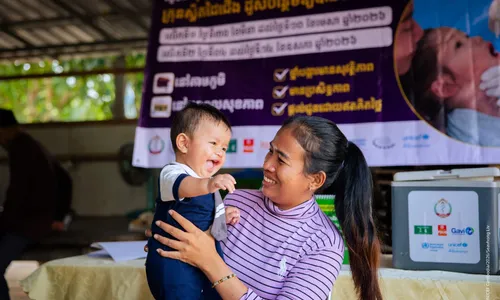 កុមារកម្ពុជាជាង៤៦ម៉ឺននាក់ បានទទួលវ៉ាក់សាំងបង្ការជំងឺគ្រុនស្វិតដៃជើង