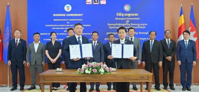 Thumbnail for ក្រសួងឧស្សាហកម្ម និងក្រុមហ៊ុនជំនាញ សហការគ្នាពង្រឹងការត្រួត​ពិនិត្យឧបករណ៍មានហានិភ័យខ្ពស់