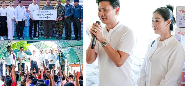 Thumbnail for អិលអូអិលស៊ី និងសមាគមមីក្រូហិរញ្ញវត្ថុកម្ពុជា ផ្តល់ជំនួយដល់គ្រួសារជនភៀសសឹក និងវីរៈកងទ័ព​ជួរមុខក្នុងខេត្តបន្ទាយមានជ័យ និងខេត្តឧត្តរមានជ័យ