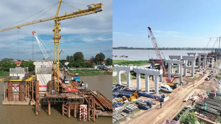 ស្ពាន​ឆ្លងកាត់ទន្លេចំនួន ២ នៅ​...