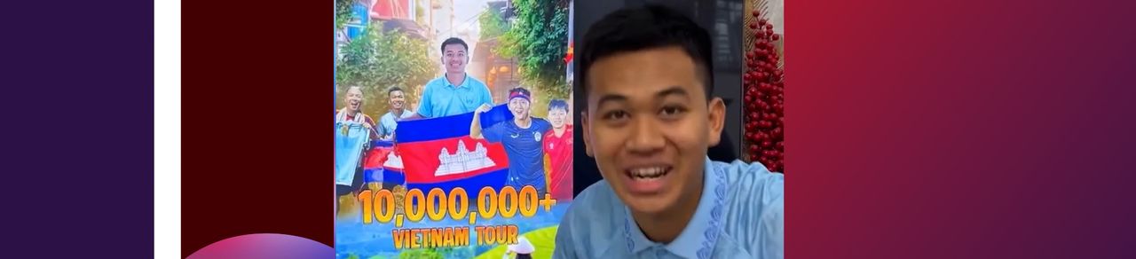 Image for article: រិទ្ធីសក្ដិ អ្នកបង្កើតមាតិកាបាល់ទាត់នៅកម្ពុជា ក្នុងដំណើរនាំទង់ជាតិកម្ពុជាទៅកាន់ពិភពលោកទទួលបានអ្នកទស្សនា១០លានដងក្នុងបណ្ដាញសង្គមរបស់ខ្លួន