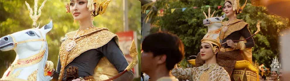 Image for article: ពេជ្រ វត្តីសារ៉ាវឌ្ឍី គ្រងឈុតទេវតាឆ្នាំថ្មី បង្ហាញអត្តសញ្ញាណ ប្រពៃណី ទំនៀមទម្លាប់ខ្មែរ