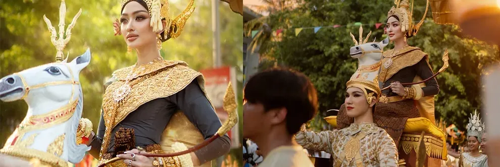 ពេជ្រ វត្តីសារ៉ាវឌ្ឍី គ្រងឈុតទេវតាឆ្នាំថ្មី បង្ហាញអត្តសញ្ញាណ ប្រពៃណី ទំនៀមទម្លាប់ខ្មែរ - Main Article Image