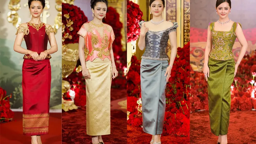 ស្អាតខ្លាំង ឱក សុគន្ធកញ្ញា អ្នកដឹកដៃកូនក្រមុំថ្ងៃមង្គលការប្អូន ទេព បូព្រឹក្ស ហើយឈុតដូរជាហូរហែ