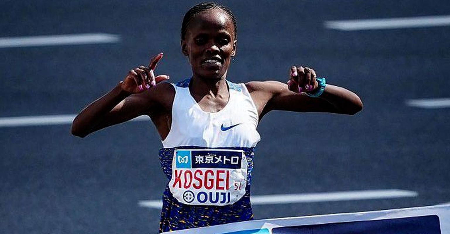 Brigid Kosgei ឈ្នះលេខ១ និងបង្ក