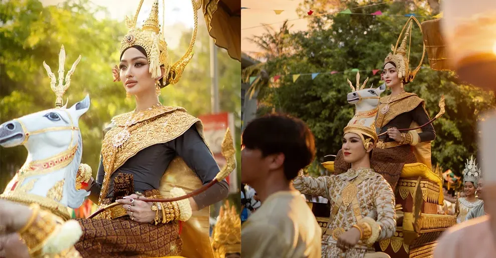 ពេជ្រ វត្តីសារ៉ាវឌ្ឍី គ្រងឈុតទេវតាឆ្នាំថ្មី បង្ហាញអត្តសញ្ញាណ ប្រពៃណី ទំនៀមទម្លាប់ខ្មែរ