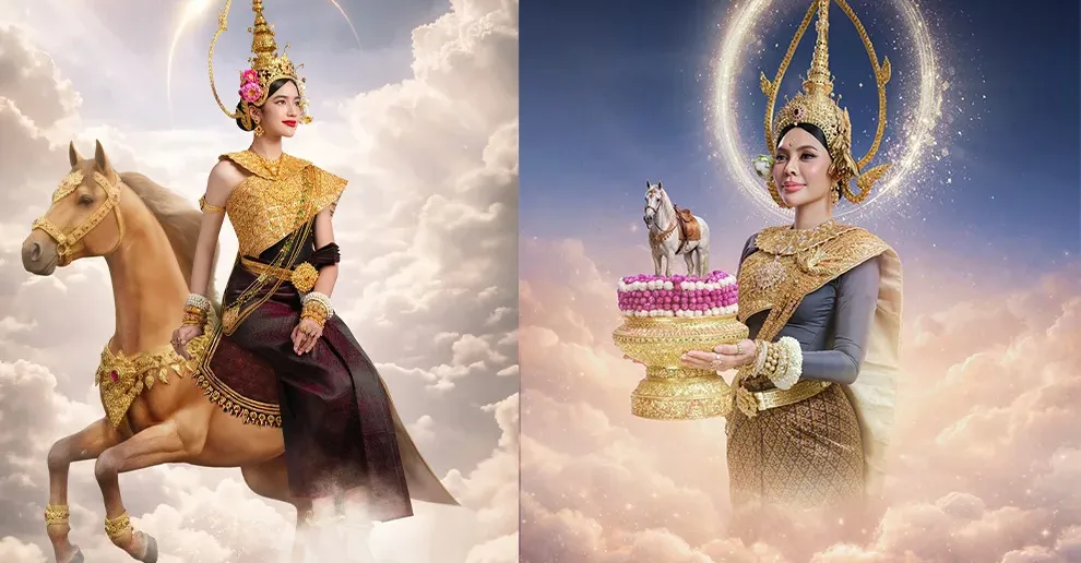 ស្រស់ស្អាត សមសួន តារាស្រីៗនាំគ្នាតុបតែងជាតួអង្គទេវតាឆ្នាំមមី ព្រះនាង «រាក្យៈសាទេវី»