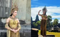 បវរកញ្ញាខ្មែរកូនកាត់អ៊ីតាលី Angelia Dougherty កំពុងក្រសោបបានប្រជាប្រិយភាពពីអ្នកគាំទ្រនៅកម្ពុជា