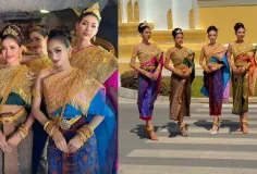 បវរកញ្ញាខ្មែរកម្ពស់ខ្ពស់ទាំង ៤ រូប រួមគ្នា ផ្សព្វផ្សាយពីសម្លៀកបំពាក់ស្បៃខ្មែរ