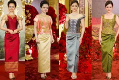 ស្អាតខ្លាំង ឱក សុគន្ធកញ្ញា អ្នកដឹកដៃកូនក្រមុំថ្ងៃមង្គលការប្អូន ទេព បូព្រឹក្ស ហើយឈុតដូរជាហូរហែ