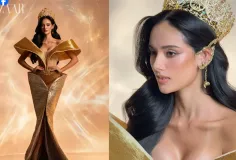 Sydney Marith ម្ចាស់មកុដបវរកញ្ញាផែនដីអន្តរជាតិ ២០២៥ ថតឲ្យ​ទស្សនាវដ្ដី Harper’s Bazaar Vietnam