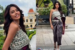 បវរកញ្ញាម្នាក់ទៀតហើយ យកឈុតស្បៃខ្មែរ ទៅដើរបង្ហាញតាមផ្លូវ នៅបរទេស - Article