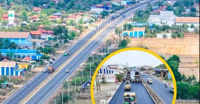 វឌ្ឍនភាពគម្រោងពង្រីកផ្លូវជាតិល...