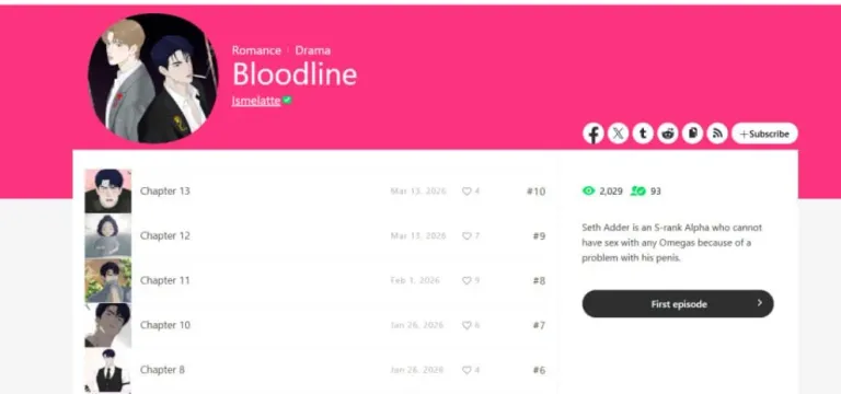 ផ្ដើមចេញក្ដីស្រមៃច្នៃចេញជារូបភាព! Bloodline ស្នាដៃរឿងគំនូររូបភាពរបស់កូនខ្មែរដំបូងបង្អស់នៅលើ webtoon