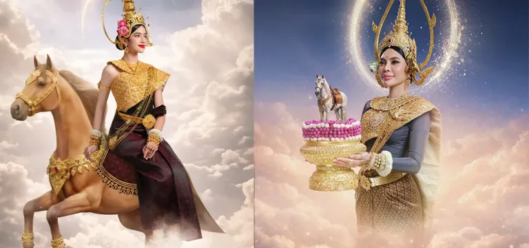 ស្រស់ស្អាត សមសួន តារាស្រីៗនាំគ្នាតុបតែងជាតួអង្គទេវតាឆ្នាំមមី ព្រះនាង «រាក្យៈសាទេវី»