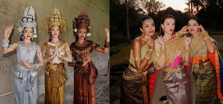 មិត្តភ័ក្តិ អ៊ិន លក្ខិណា ដែលជាបវរកញ្ញាវៀតណាម មកលេងកម្ពុជានាឱកាស បុណ្យចូលឆ្នាំថ្មី